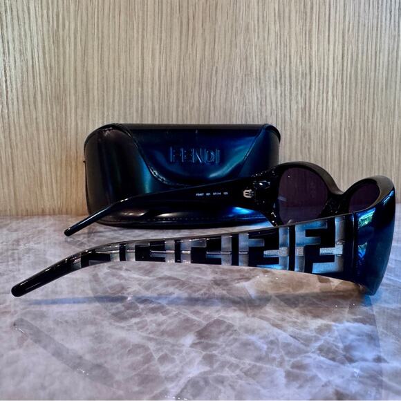 Authentic Fendi vintage Y2K Black and Silver FF logo Sunglasses - Picture 12 of 12